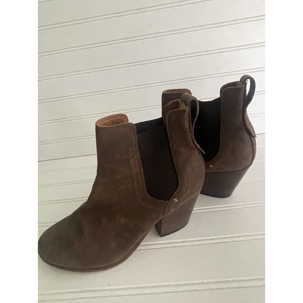 Rag & Bone Womens Brown Suede All Leather Block Heel Booties 36 1/2 Size 6 US - Picture 5 of 9